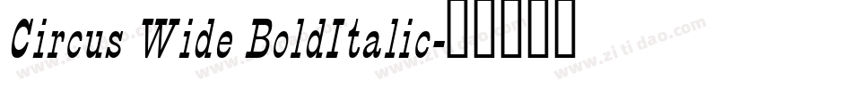 Circus Wide BoldItalic字体转换